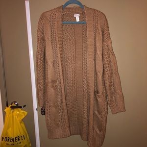 Tan knit cardigan